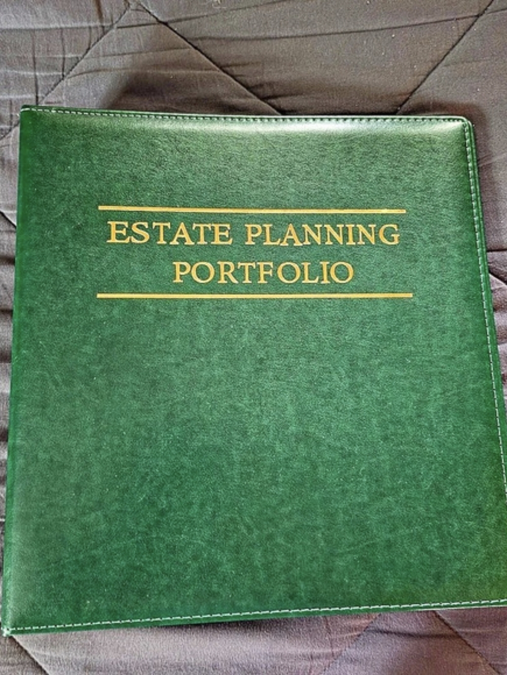 Green Estate Planning Portfolio Binder